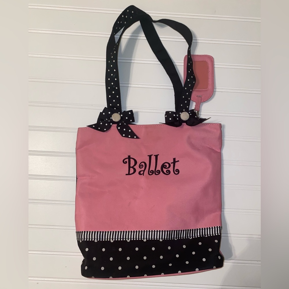 Tap & Ballet Dance Bag Shoes Dancing School Accessories Girls Black Pink Toddler